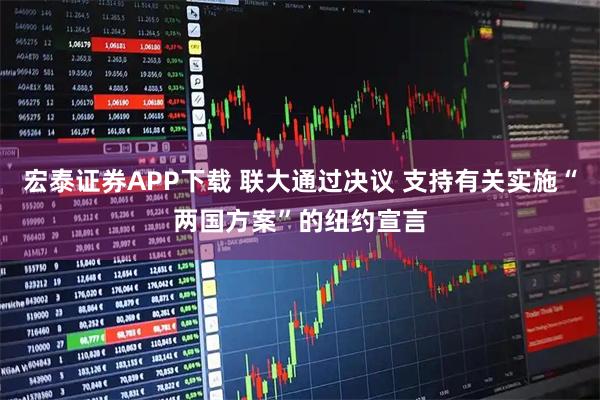 宏泰证券APP下载 联大通过决议 支持有关实施“两国方案”的纽约宣言